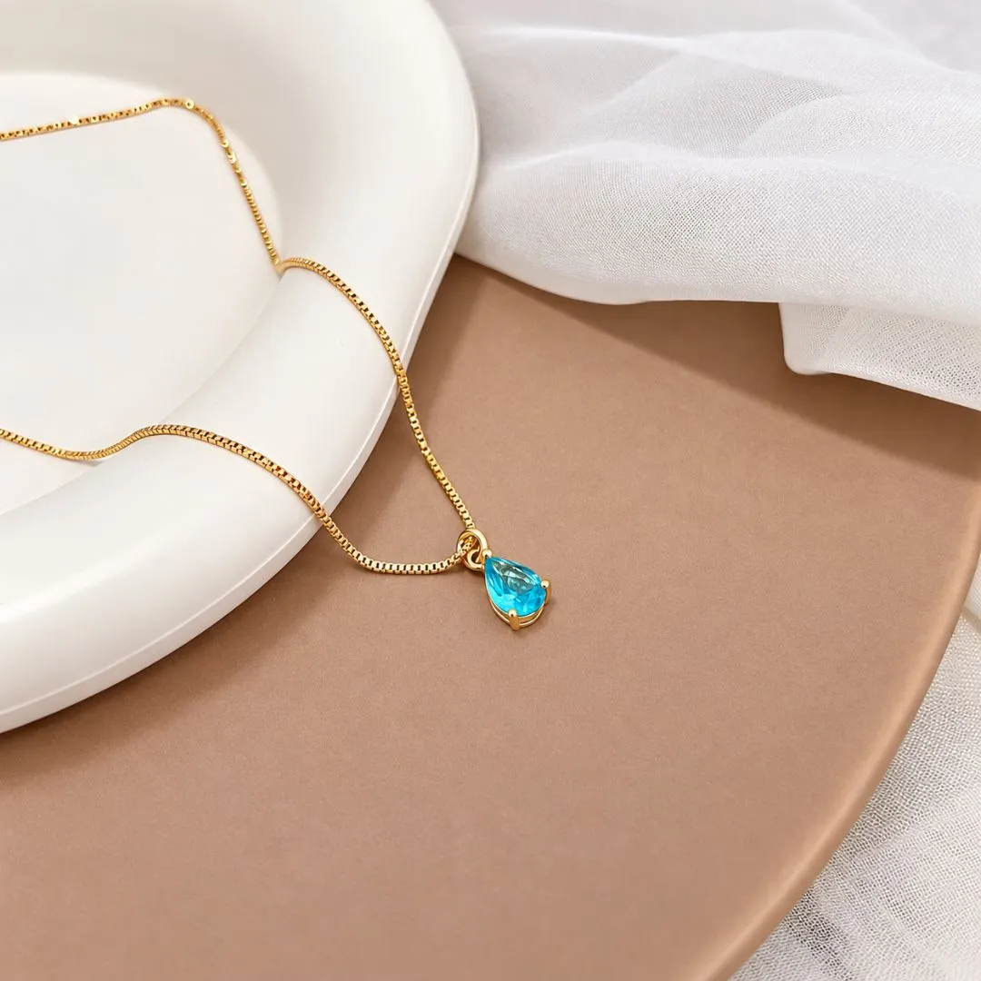 COLAR MINI GOTA - AZUL CÉU